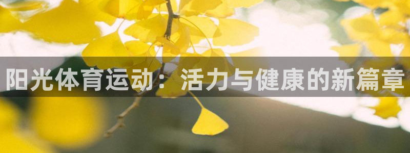 J9官方正版app官网：阳光体育运动：活力与健康的新